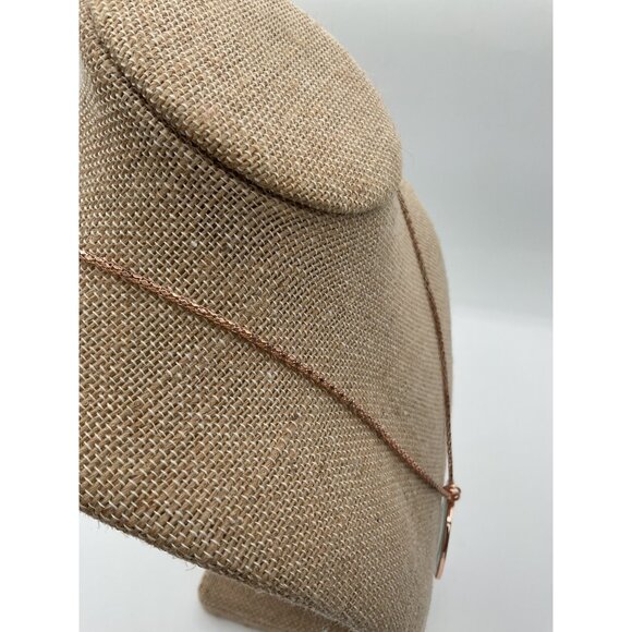 Large Rose Gold-Tone Glass Locket Pendant Necklace - Picture 3 of 4